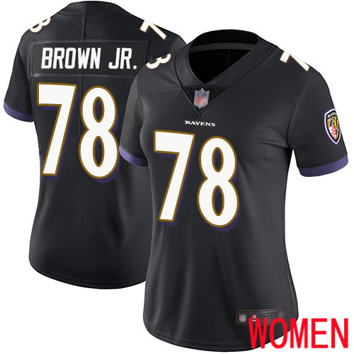 Baltimore Ravens Limited Black Women Orlando Brown Jr. Alternate Jersey NFL Football 78 Vapor Untouchable
